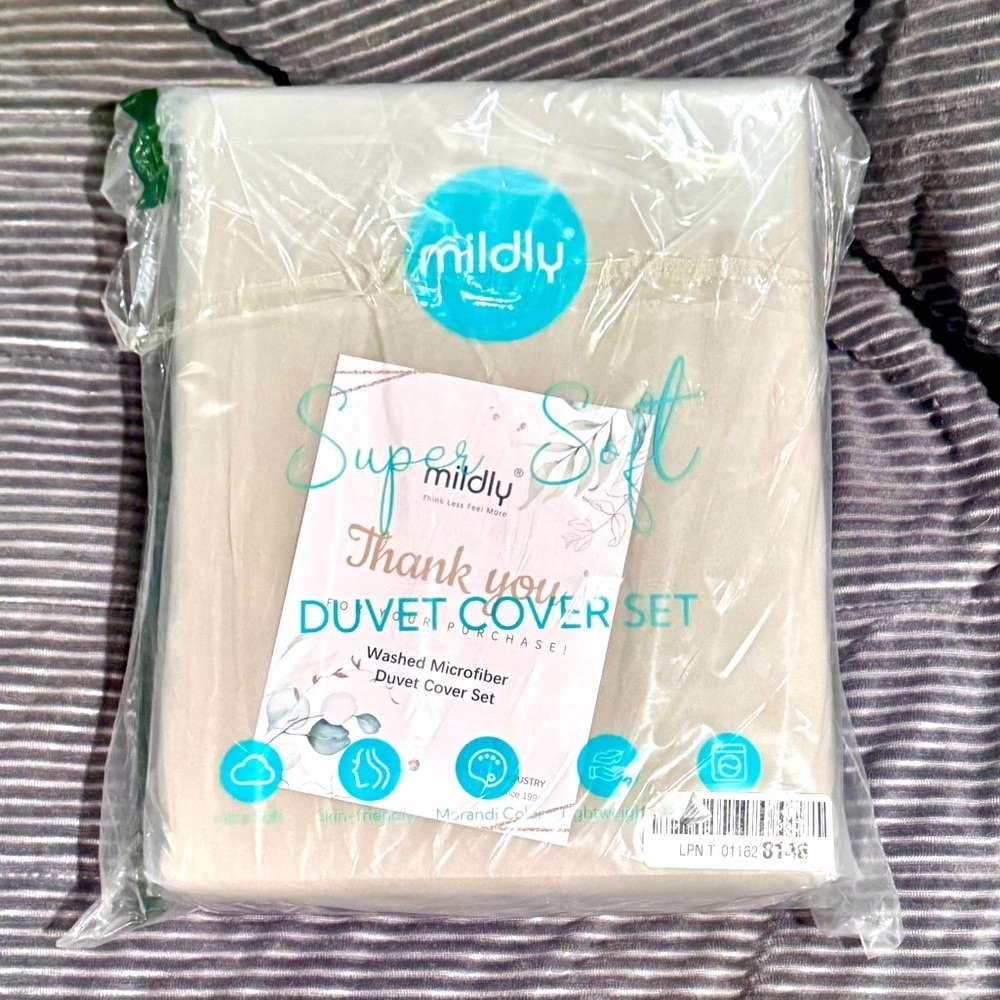 MILDLY Super Soft Duvet Cover - 3 piece full size